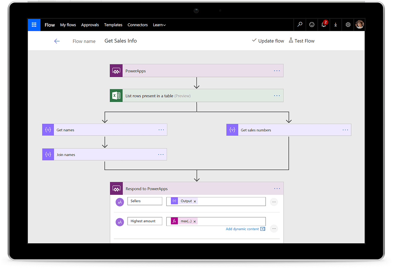 Microsoft Power Automate Screen Example