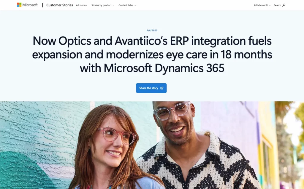 now optics Microsoft d365 migration case study