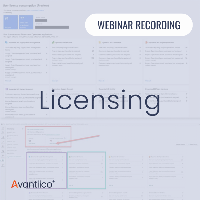 D365 Licensing enforcement webinar