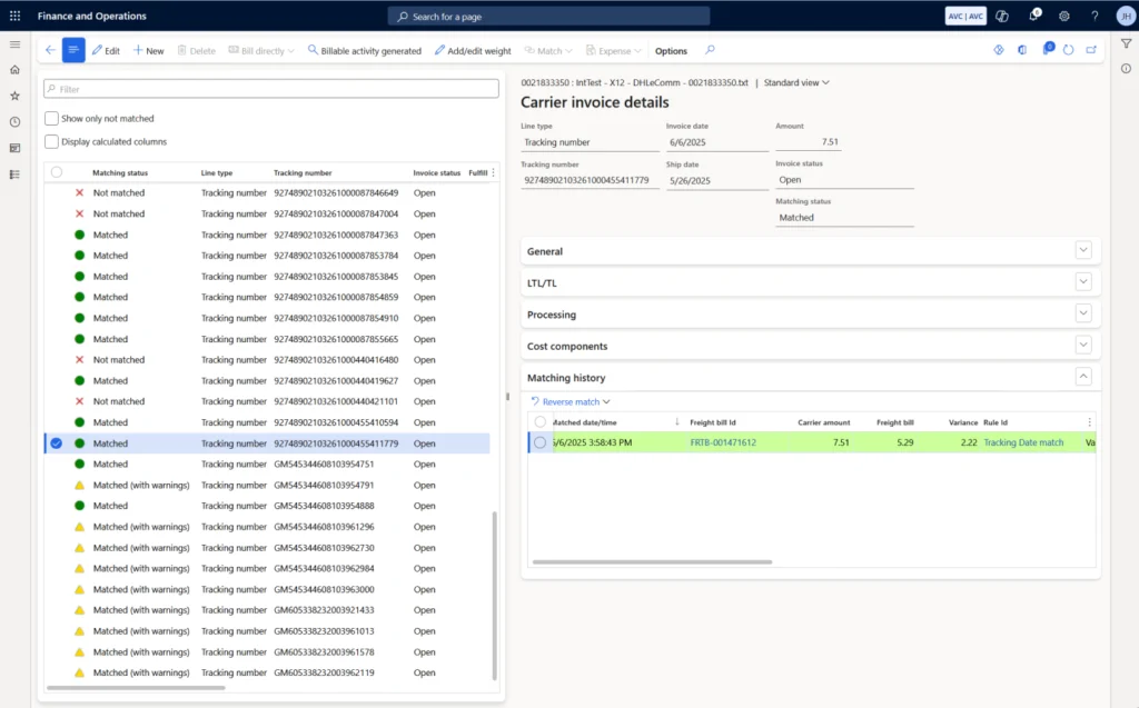 Auto-Match to Freight Bills (exception flagging) – Freight Invoice Automation 1@2x