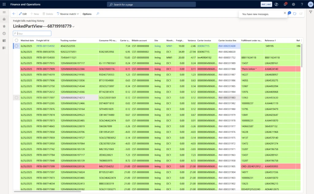 Matching History Analytics – Freight Invoice Automation 1@2x