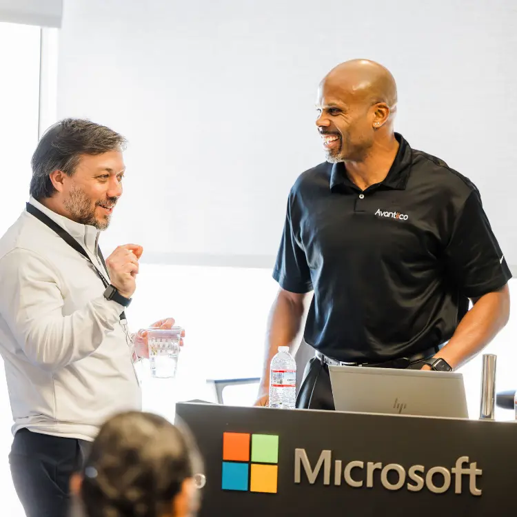 Avantiico and a partner at a Microsoft event