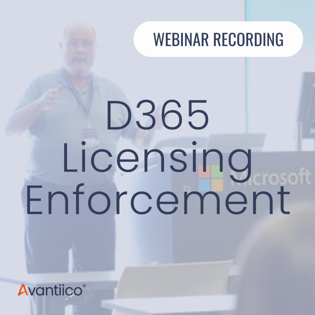 Featured image for a page promoting a free webinar about D365 licensing enforcement in 2026.
