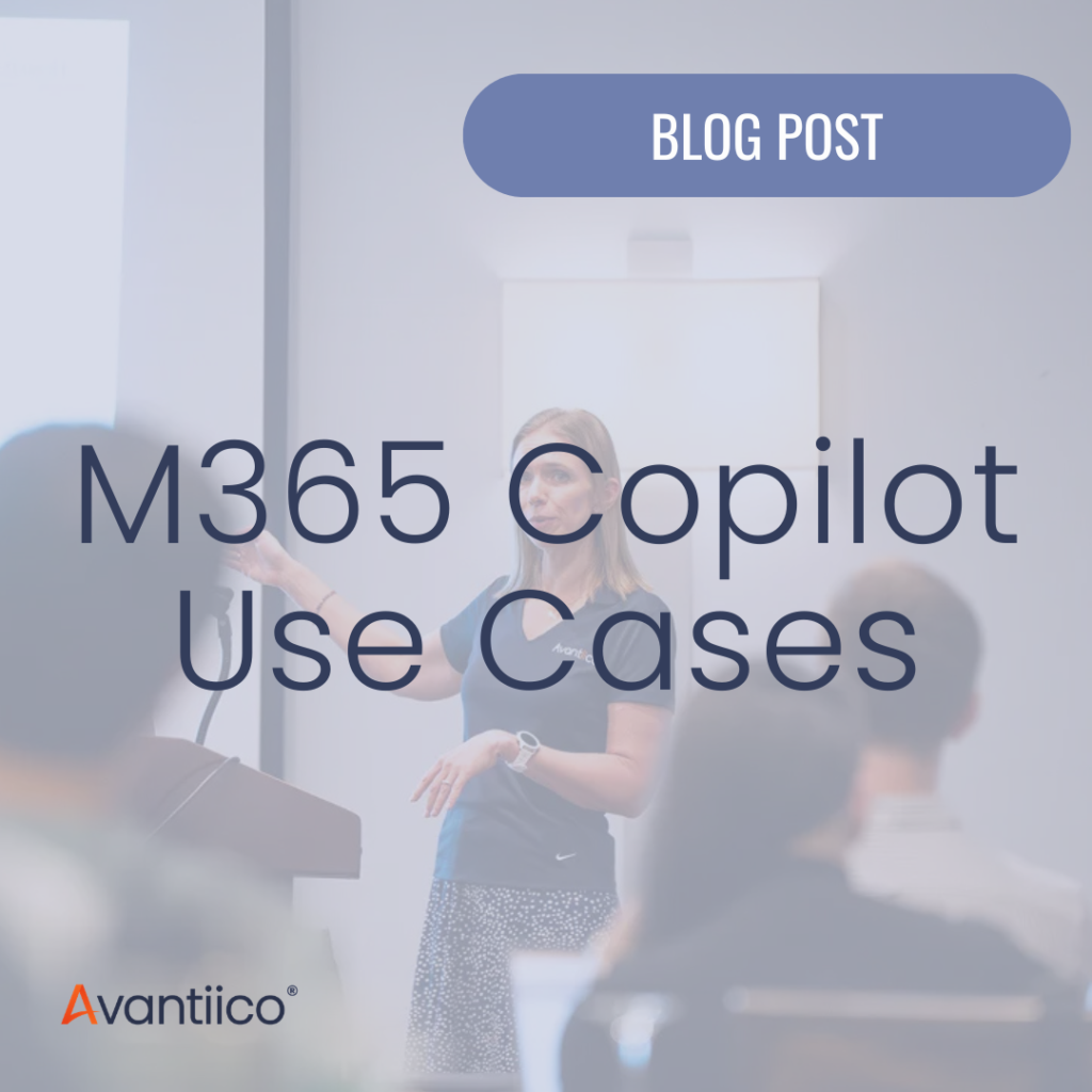 A featured image for a blog that goes over the best use cases of Microsoft 365 Copilot for business by department and why you need specialized training.