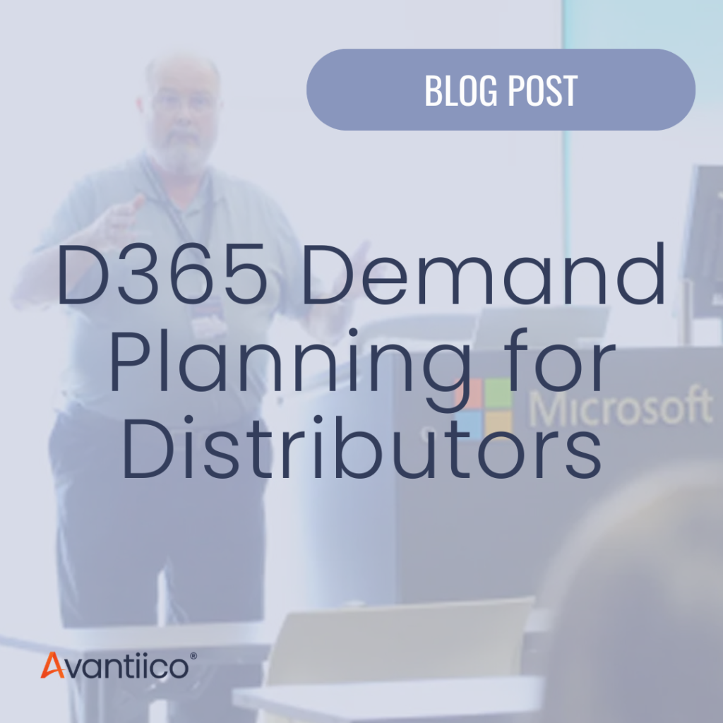 A featured image for a blog about D365 Demand Planning for distributors and distribution companies using Supply Chain Management (SCM).