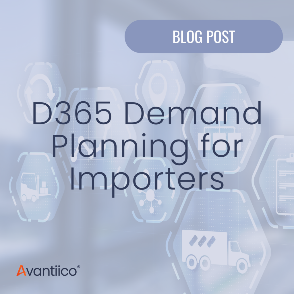 A cover image for an article about D365 Demand Planning for Importers for those using Supply Chain Management (SCM).