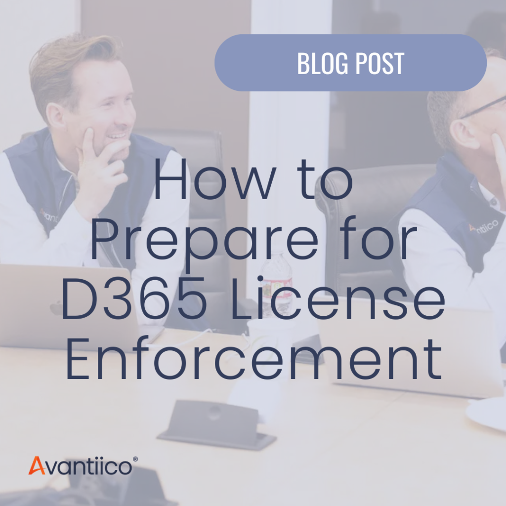 A cover image for an article about how to prepare for Dynamics 365 license enforcement for Finance and Operations (F&O) and Finance and Supply Chain Management (F&SCM) users in businesses.
