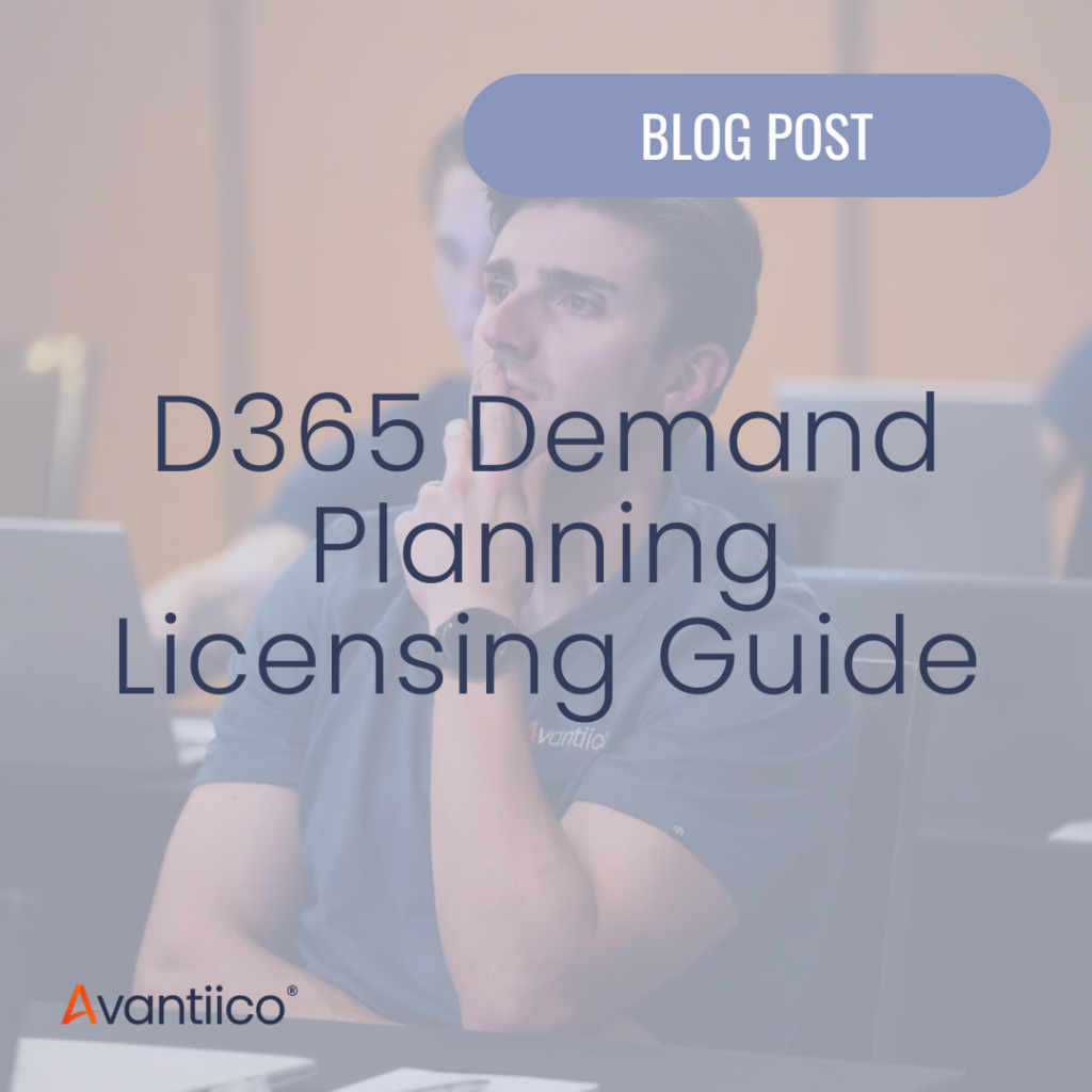A cover image for a D365 Demand Planning licensing guide for people who want to use Dynamics 365 Demand Planning in Supply Chain Management (SCM).