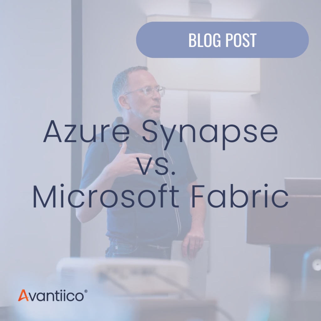 A featured image for an article that gets into the difference between Azure Synapse vs. Fabric, including a comparison with key differences business leaders should know.