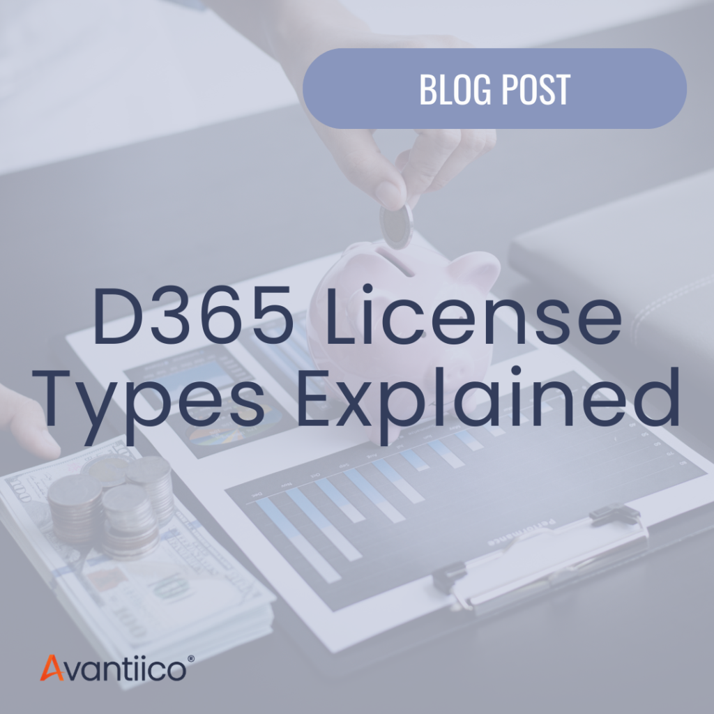 A cover image for an article that explains the different D365 license types in a way executives can understand, including a cheatsheet to use!