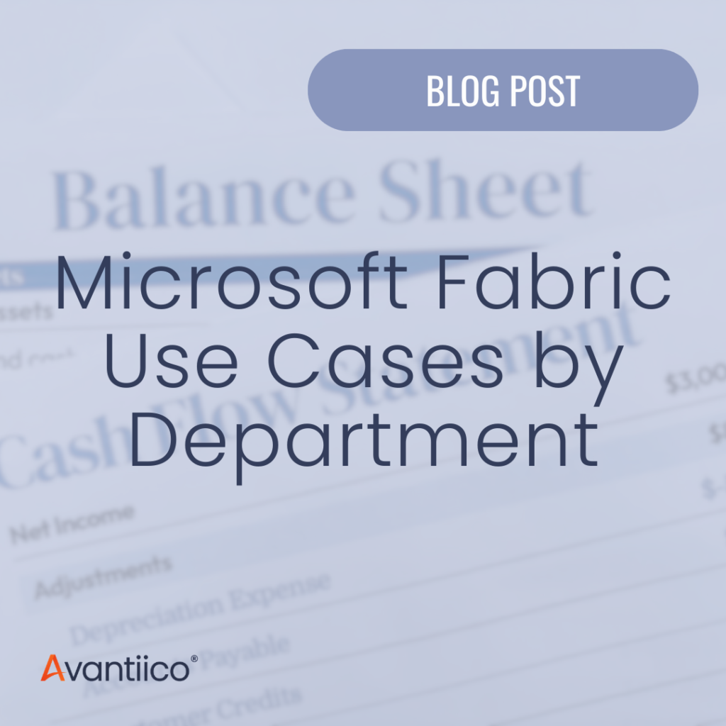 A cover image for an article about the key Microsoft Fabric use cases by department that can transform businesses.