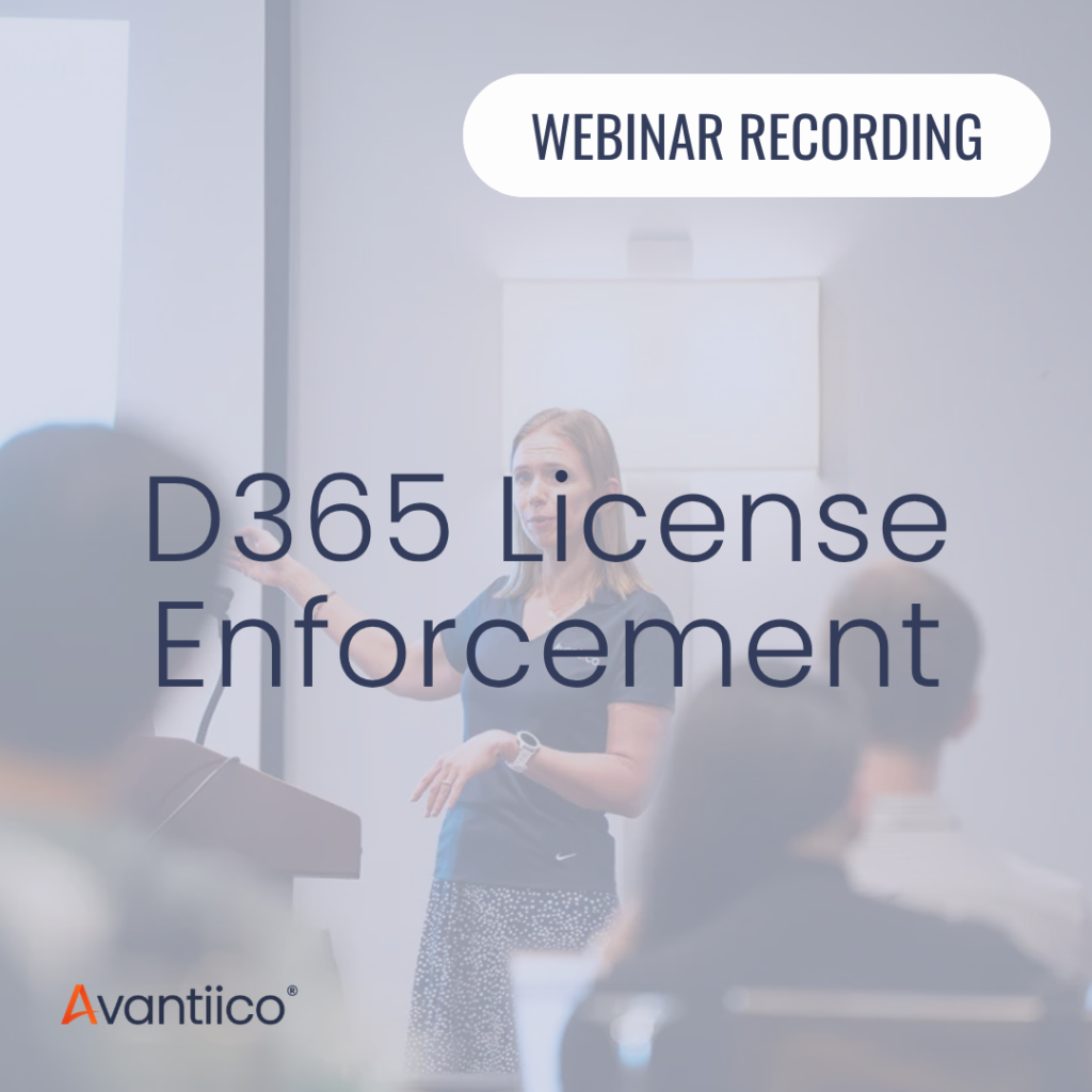 A cover image for our on-demand Dynamics 365 licensing enforcement webinar.