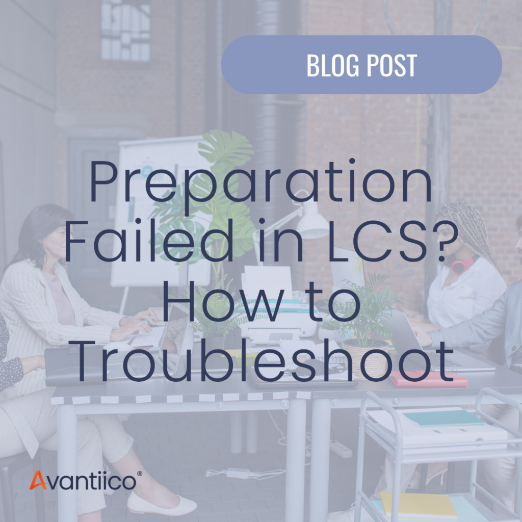 Cover image for a blog titled "Preparation Failed in LCS? How to Troubleshoot Dynamics 365 Service Update Errors."